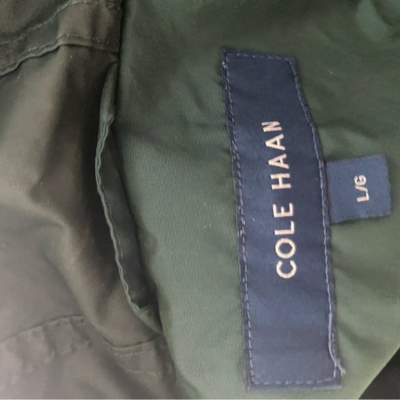 Cole Haan Raincoat Women Green Size L - Picture 2 of 2